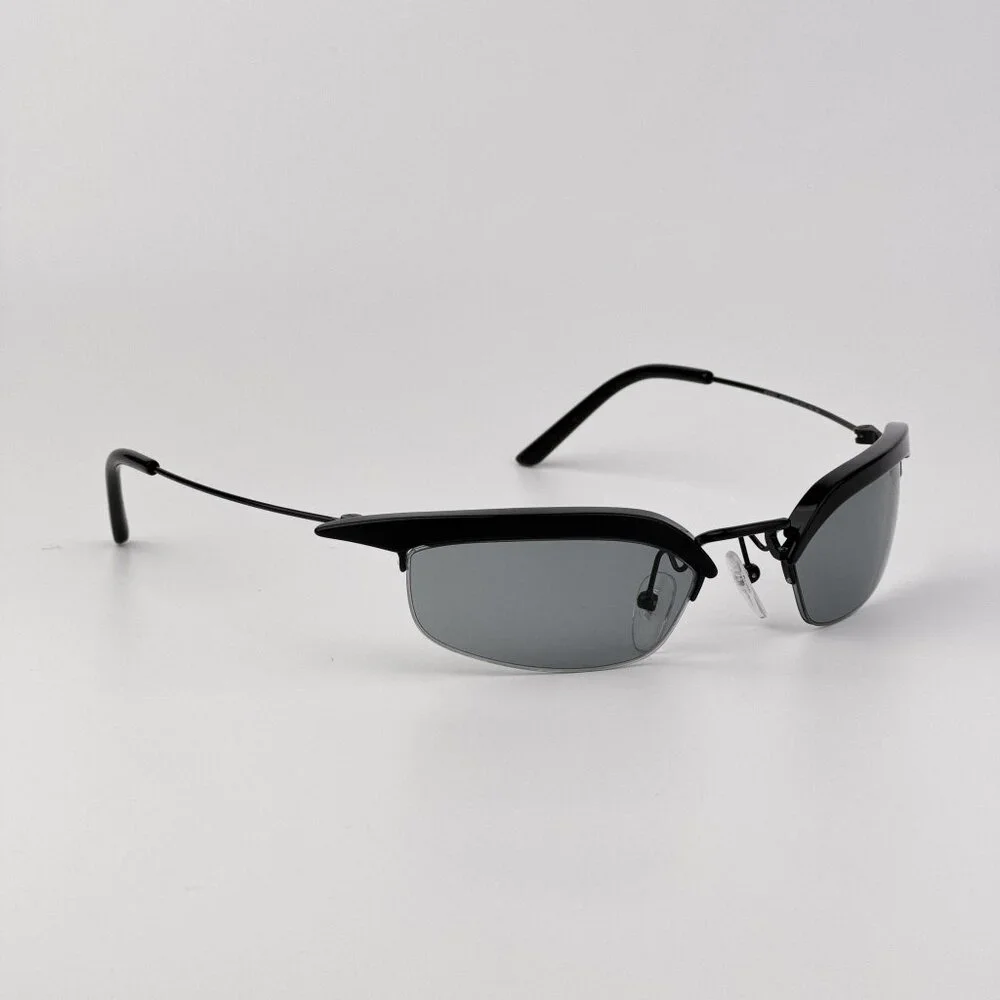 Prada PRB50S Rectangle Sunglasses – Black Frame Grey Lenses | Model 1AB3C2 - Picture 5 of 13